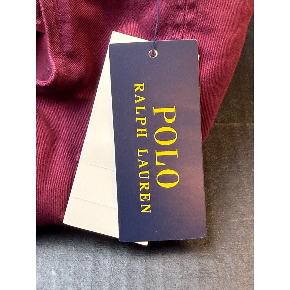 Polo Ralph Lauren Iconic Chino Ball Cap Red Maroon Dad Hat Blue Pony NWT ***READ - Picture 9 of 11